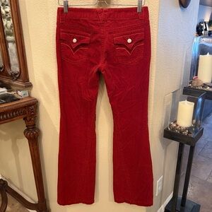 Vintage PRETTY GOOD Rust Orange Red Low-Rise Corduroy Jeans Size Medium